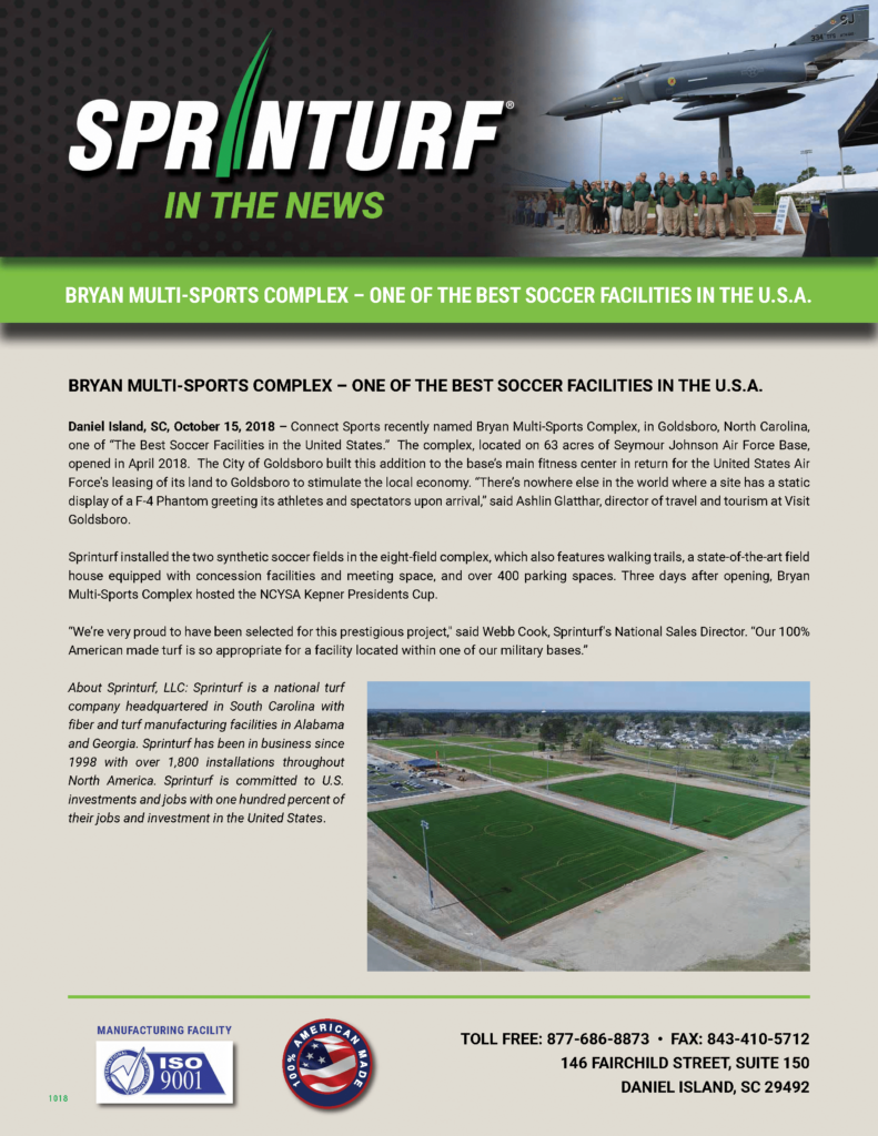 BRYAN MULTI-SPORTS COMPLEX – ONE OF THE BEST SOCCER FACILITIES IN THE U.S.A.